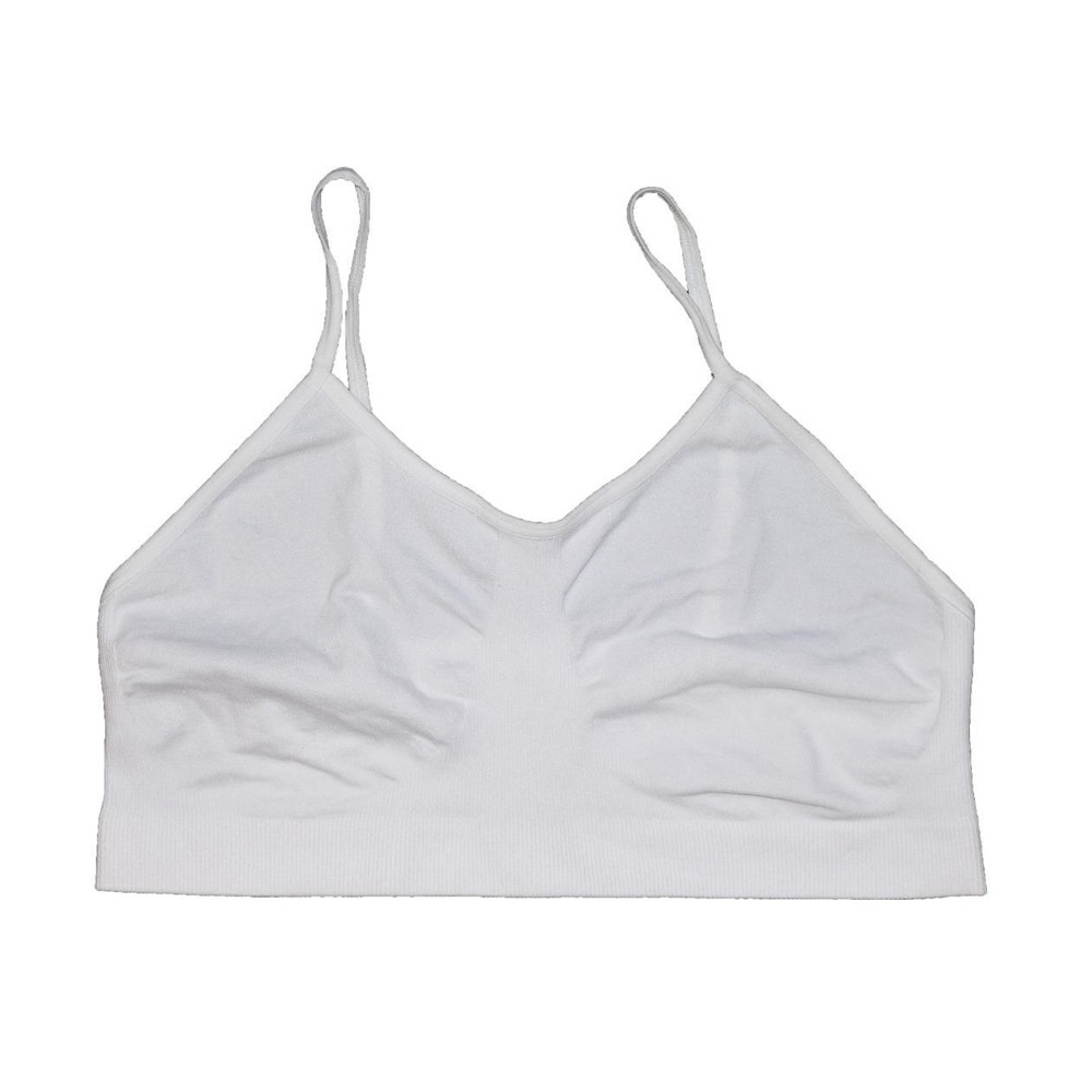 EUC Tucker + Tate Girls XL 16 Adjustable Straps White Shelf Seamless Bralette